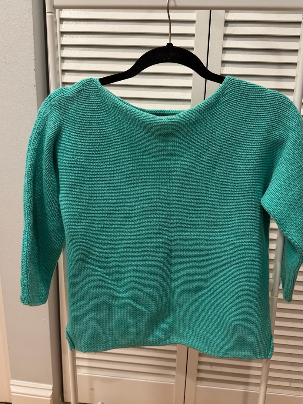 Vintage Pierre Cardin Cropped Knit Sweater Women’s Size Small Green Mint